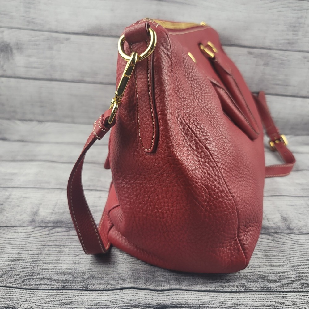 PRADA Vitello Daino Leather Shoulder Bag Red BL0778 - Picture 6 of 12